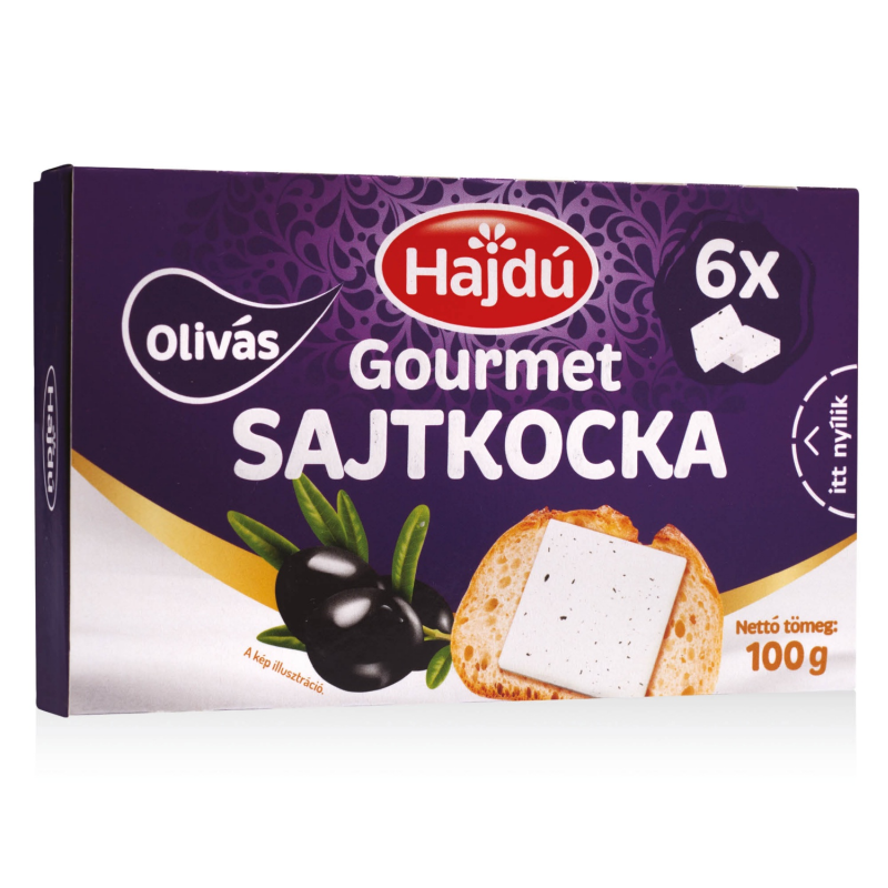 Hajdú Gourmet sajtkocka 100 g olívás