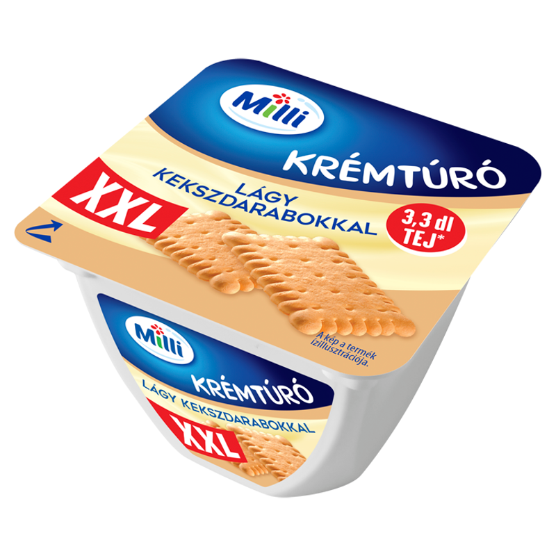 Milli XXL krémtúró 150 g lágy kekszdarabokkal