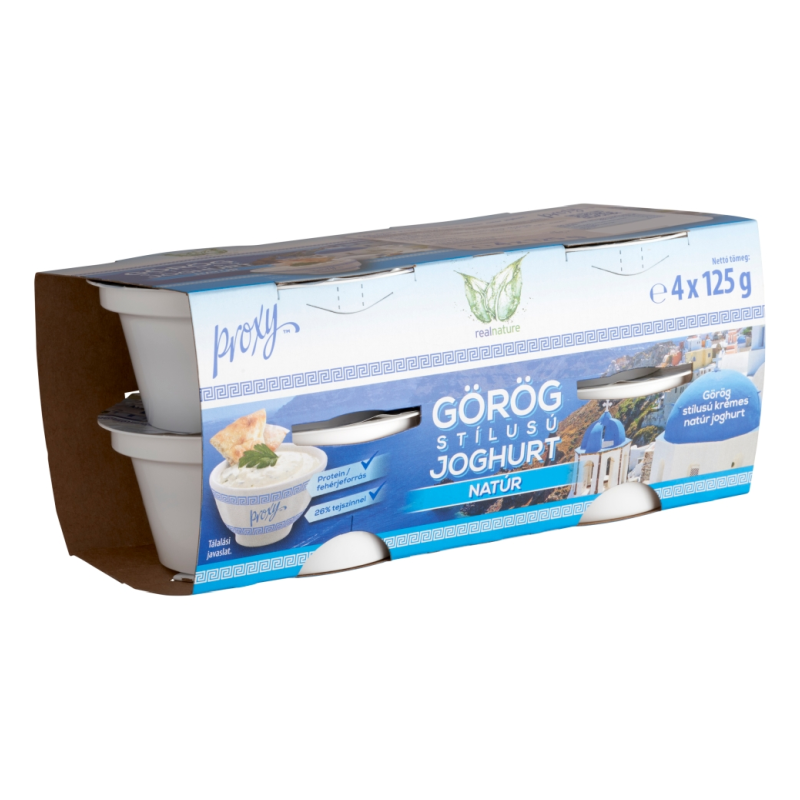 Real Nature Proxy görög stílusú krémes joghurt 4x125 g natúr