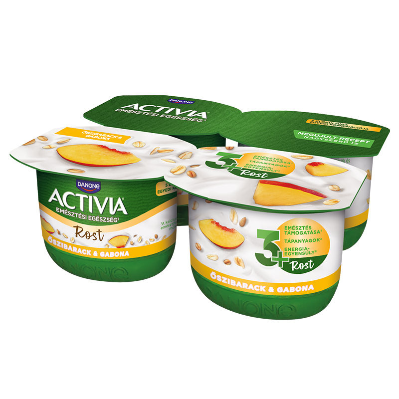 Danone Activia 4x120 g őszibarack és gabona