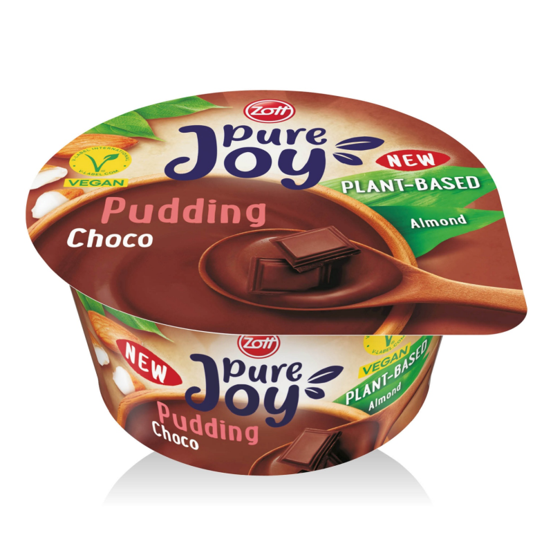 Zott Pure Joy mandula alapú vegán puding 150 g csokoládés