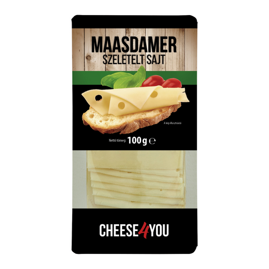 CHEESE4YOU Maasdamer szeletelt sajt 100 g