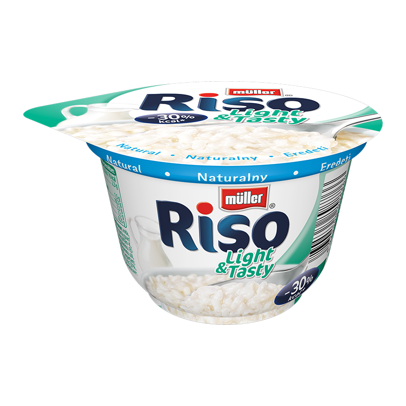 Müller Riso Light tejberizs 200 g natúr, cukorral és édesítőszerrel