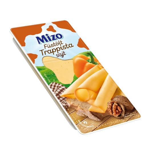 Mizo Trappista szeletelt sajt 100 g füstölt