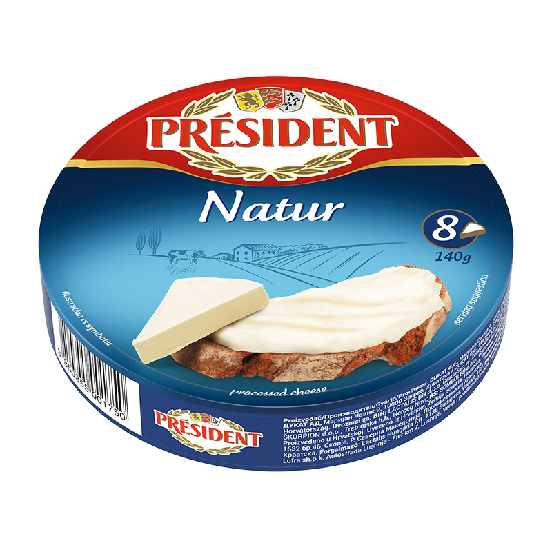 Président ömlesztett sajt 140 g natúr